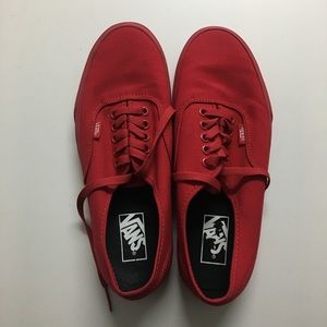Red Vans Sneakers - Size 8.5
